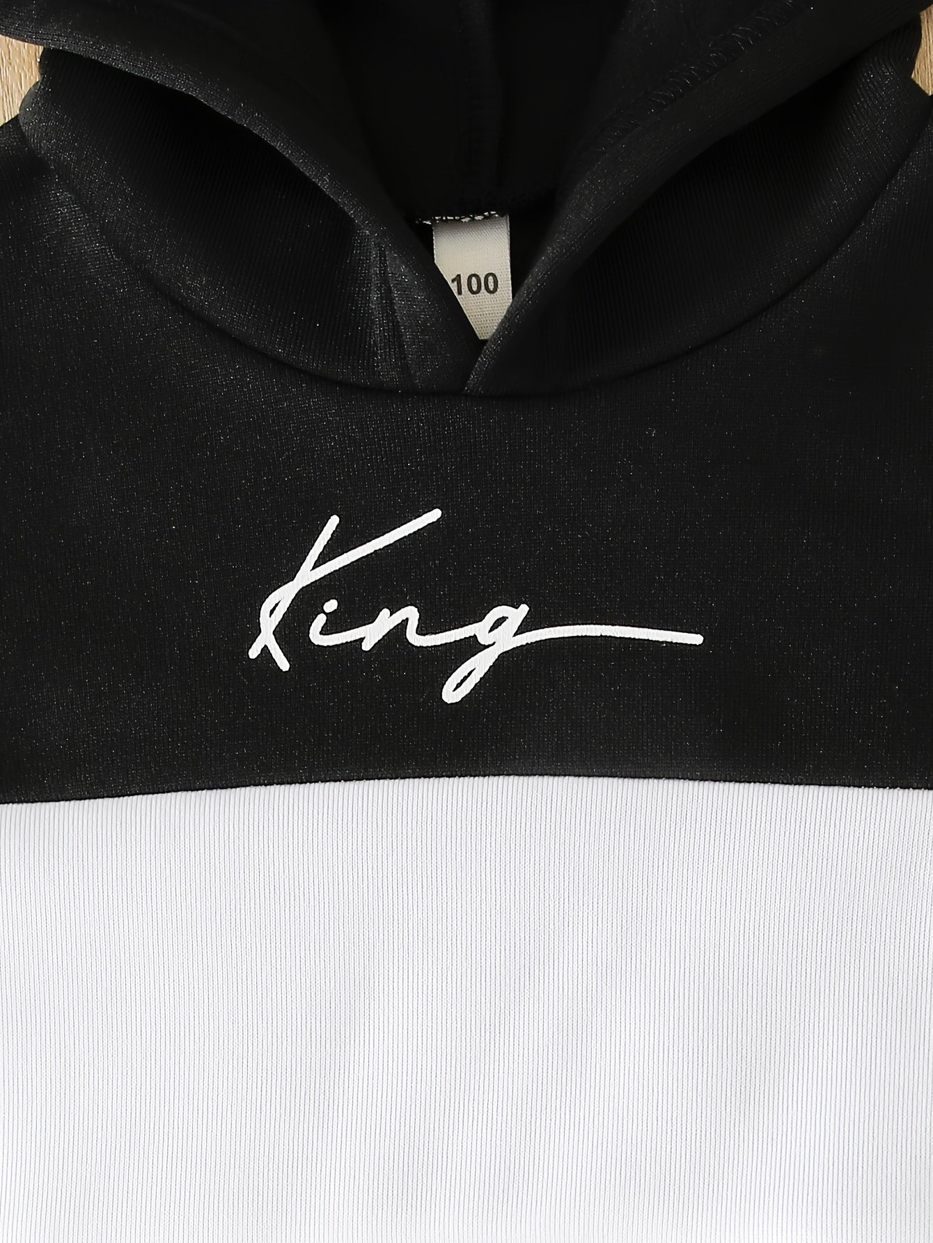 Boys' Fleece-Lined Thickened Hoodie and Pants Set with Pocket