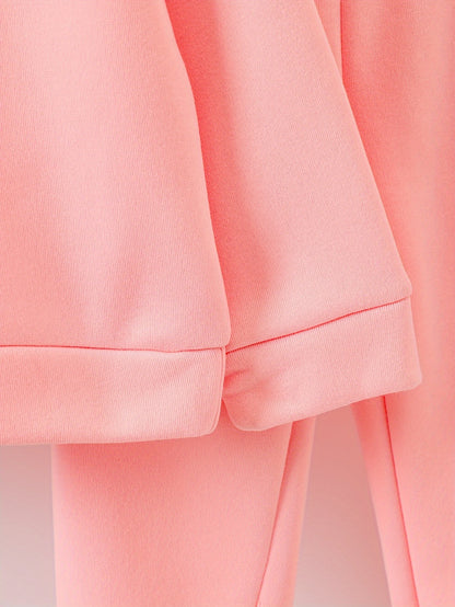 Girls' Autumn Hoodies Paired With Sports Pants