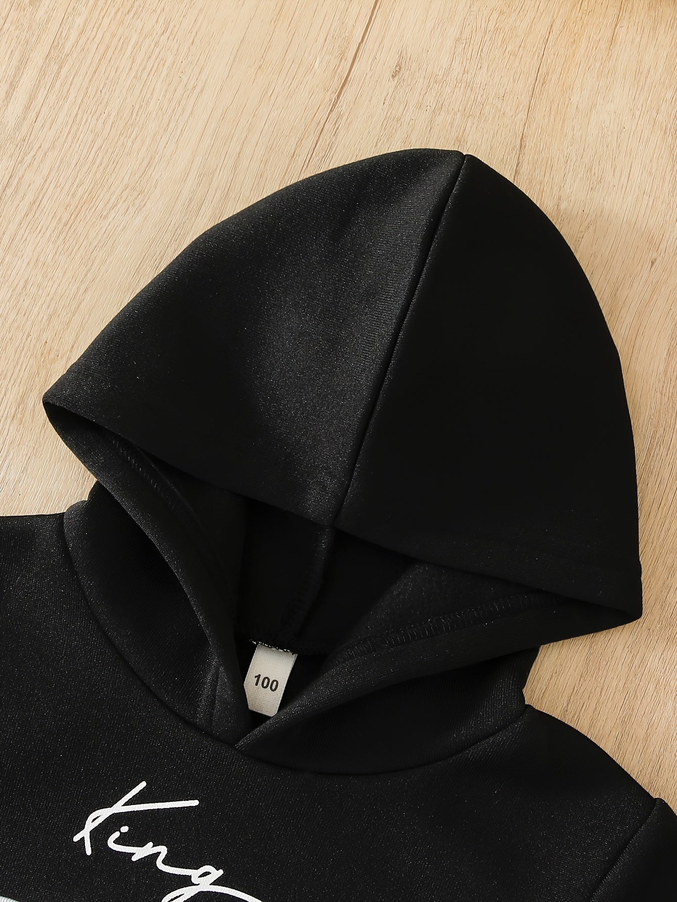 Boys' Fleece-Lined Thickened Hoodie and Pants Set with Pocket