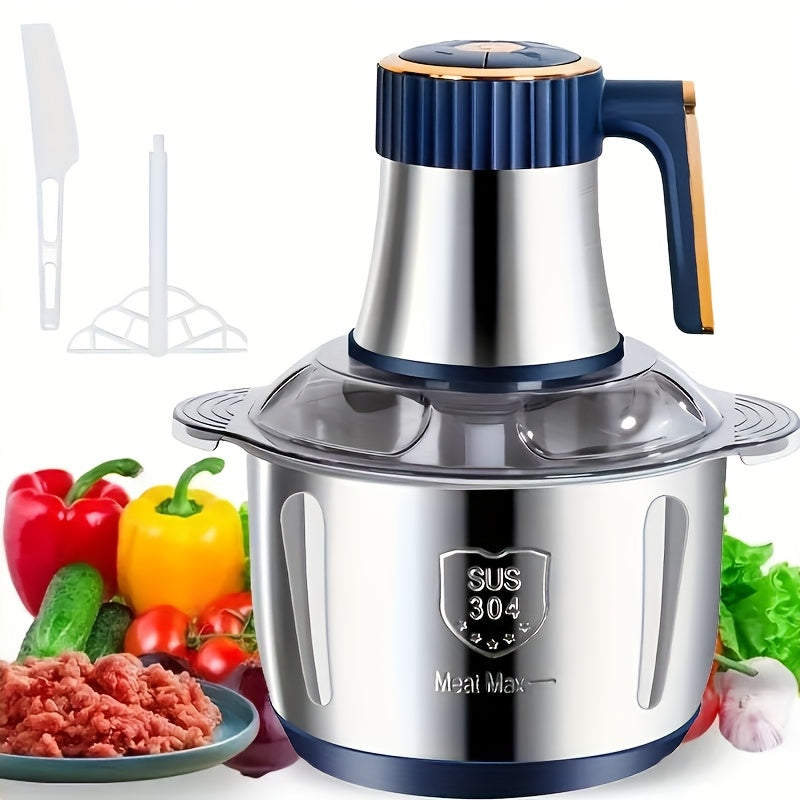 5L Multifunctional Electric Chopper Food Processor Stainless Steel Five-Speed