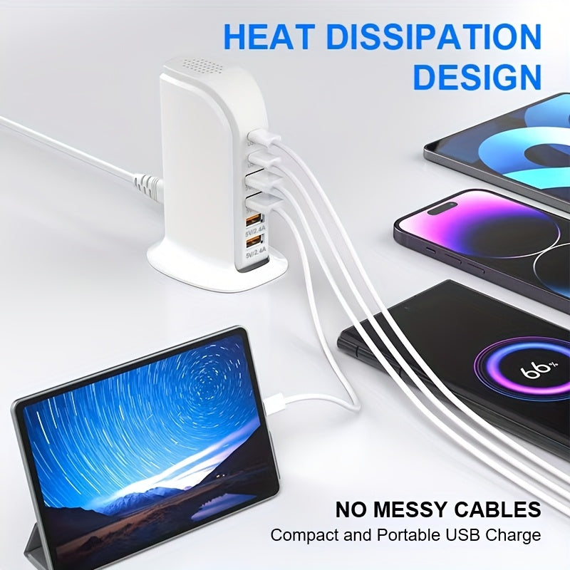 USB Charging Station, 6-Port