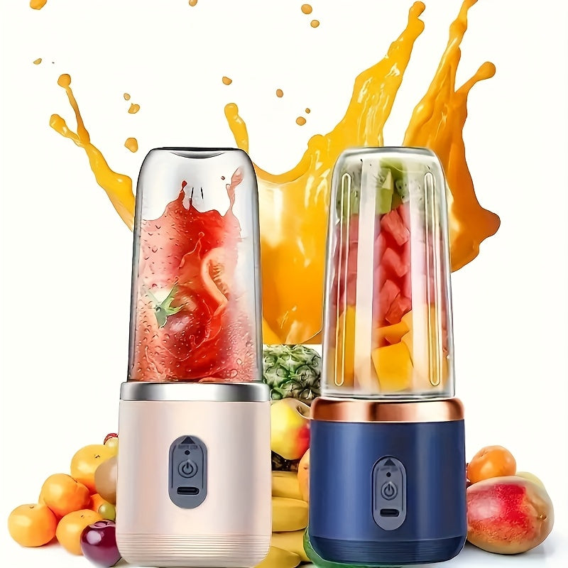 Portable Juicer, 2-in-1 Fruit Blender and Juicer with 6 Blades