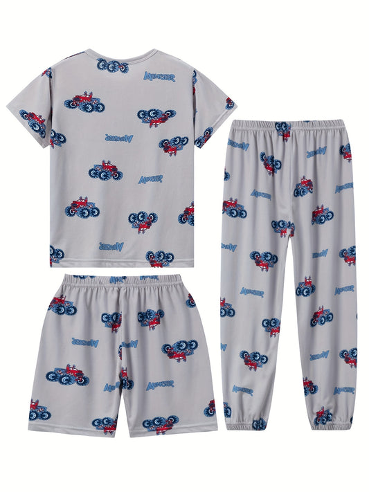 3pcs Summer Outfit for and: Unisex Loose-Fit