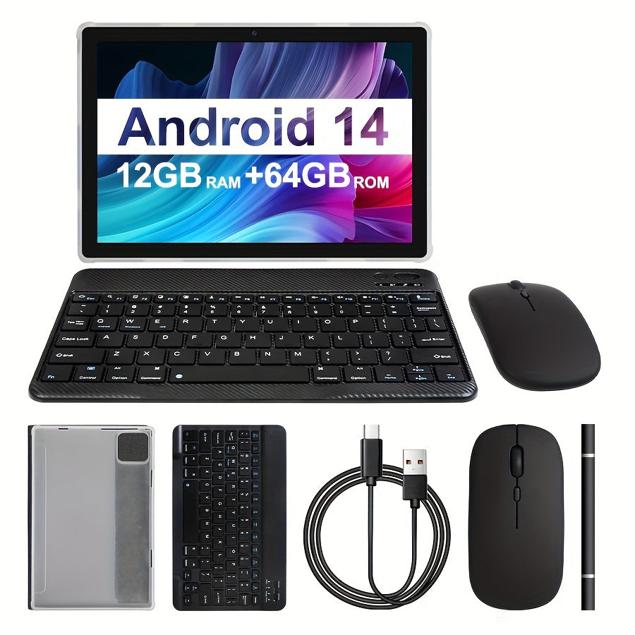 Tablet 10.1-inch Android 14 operating system