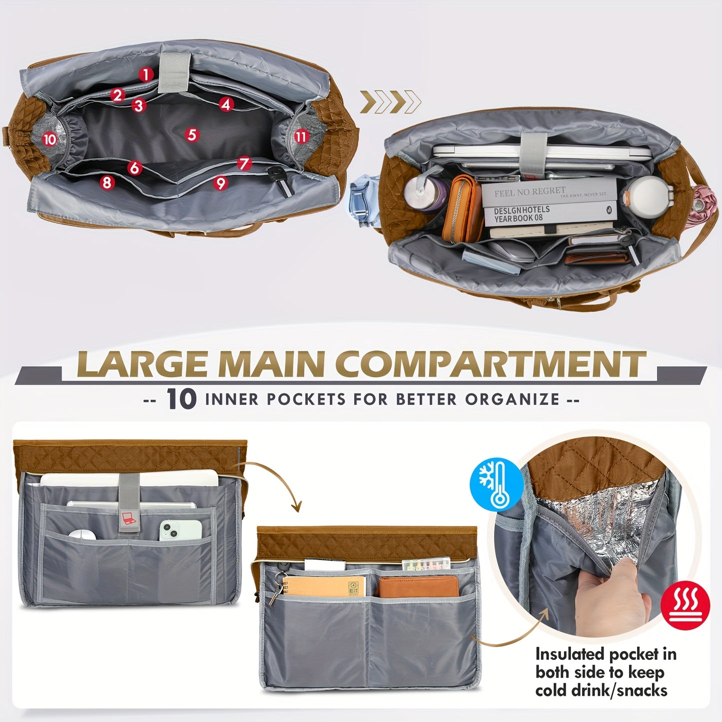 NUBILY Teacher'S Laptop Bag 15.6-inch