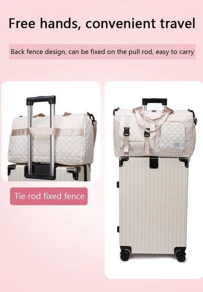 Durable Nylon Argyle Travel Duffle Bag