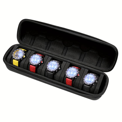 5 Slots Watch Travel Box Case, Watch Storage Organizer Box