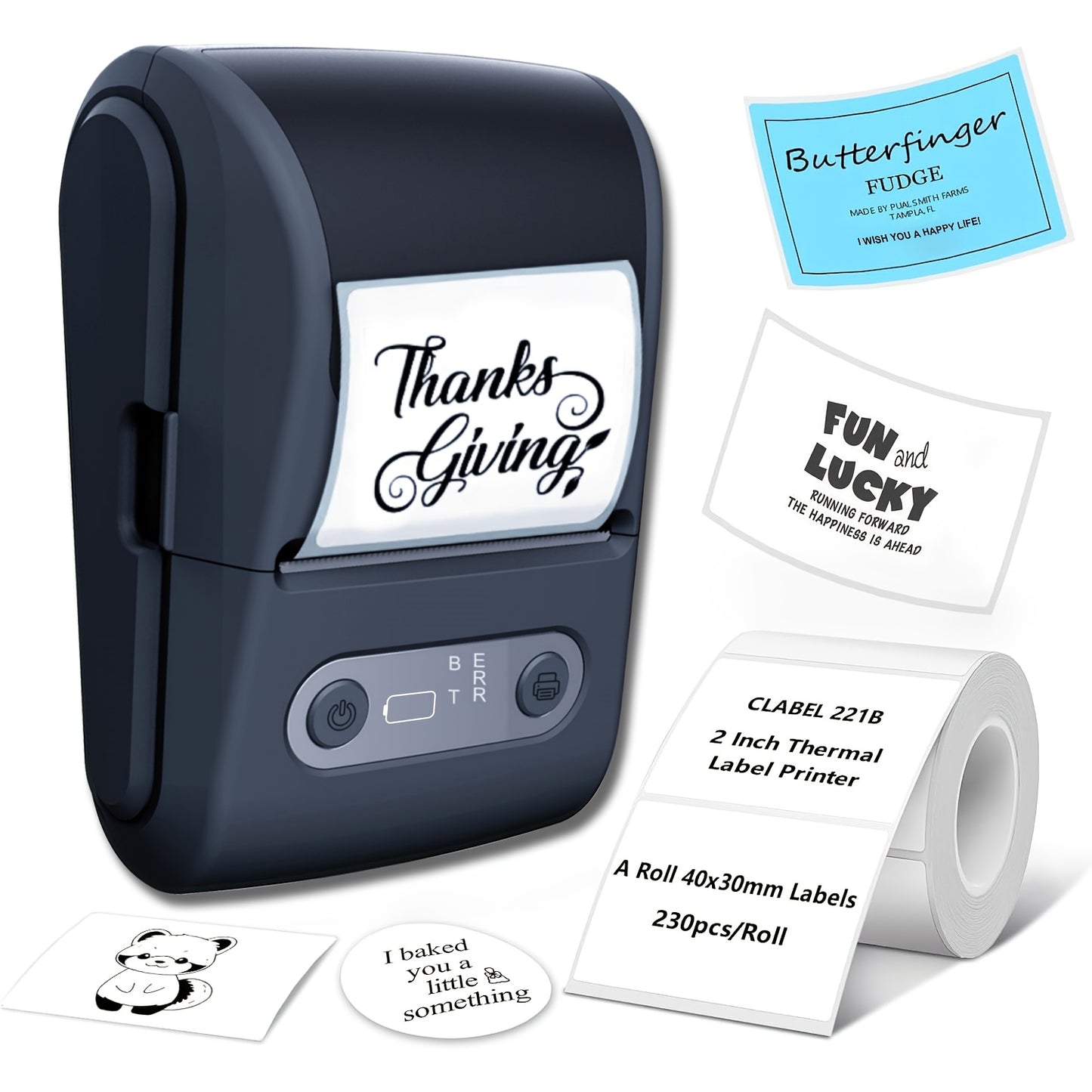 Portable Wireless Thermal Label Printer