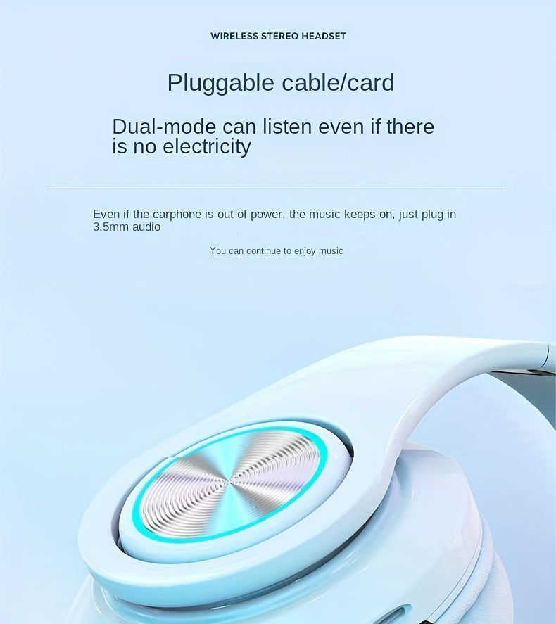 39 Luminous Wireless Headphones with Plug-in