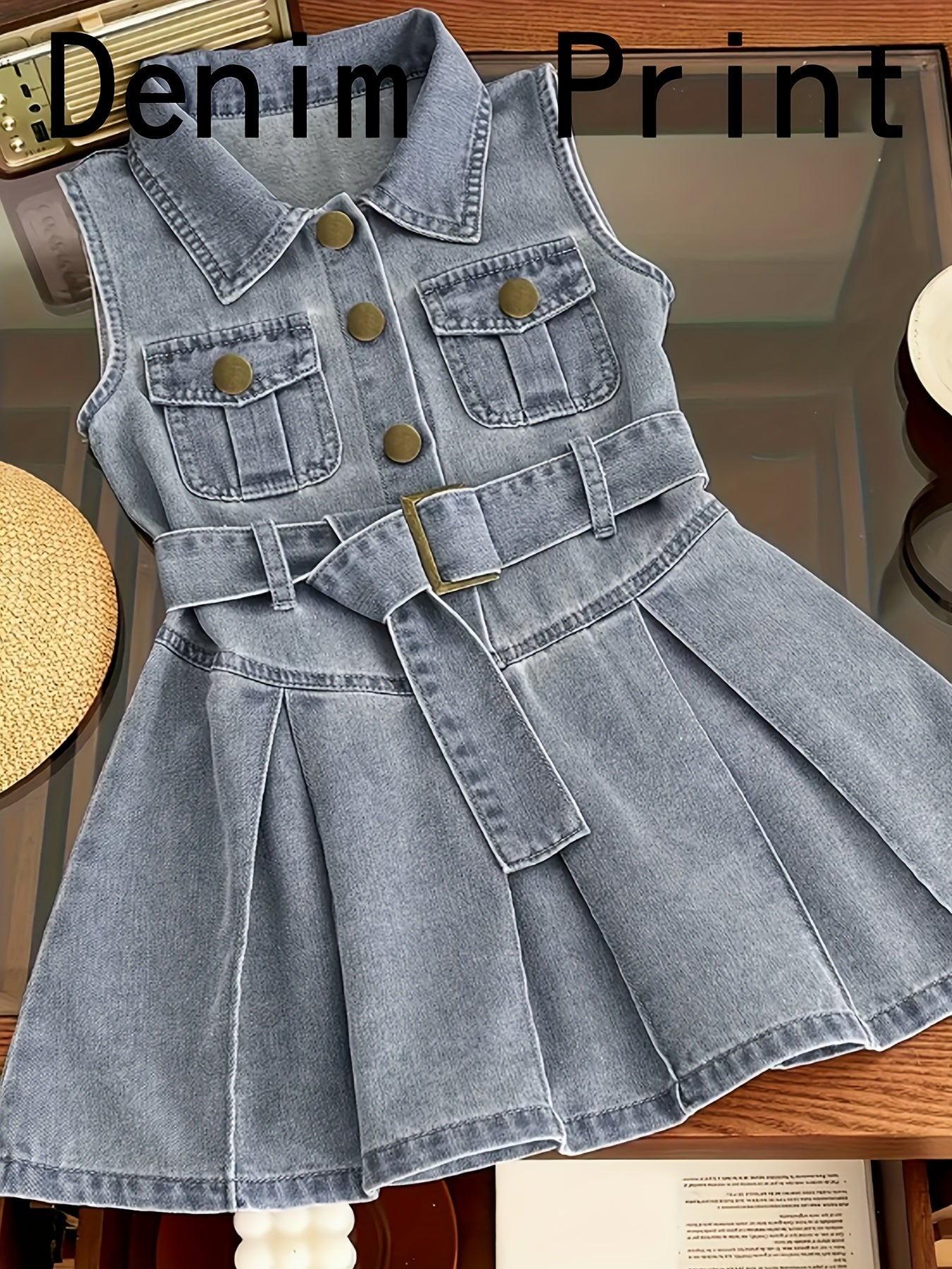 Girls' Dress Summer Fashion Casual Ruffle Pleated Skirt