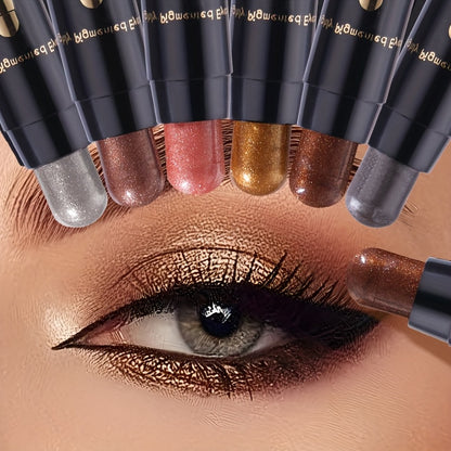 6-Color Multifunctional Eyeshadow Pencil Set | Waterproof Metallic and Matte Eyeshadow